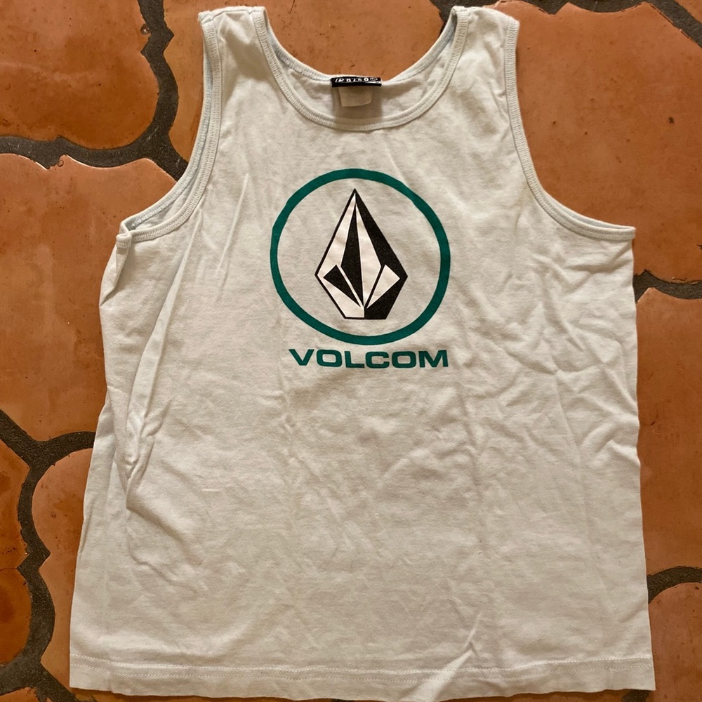 very light blue volcom tank top
